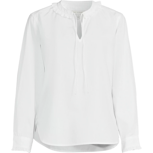 Free Assembly Women's Ruffle Collar Top con mangas largas / Top with Long Sleeves